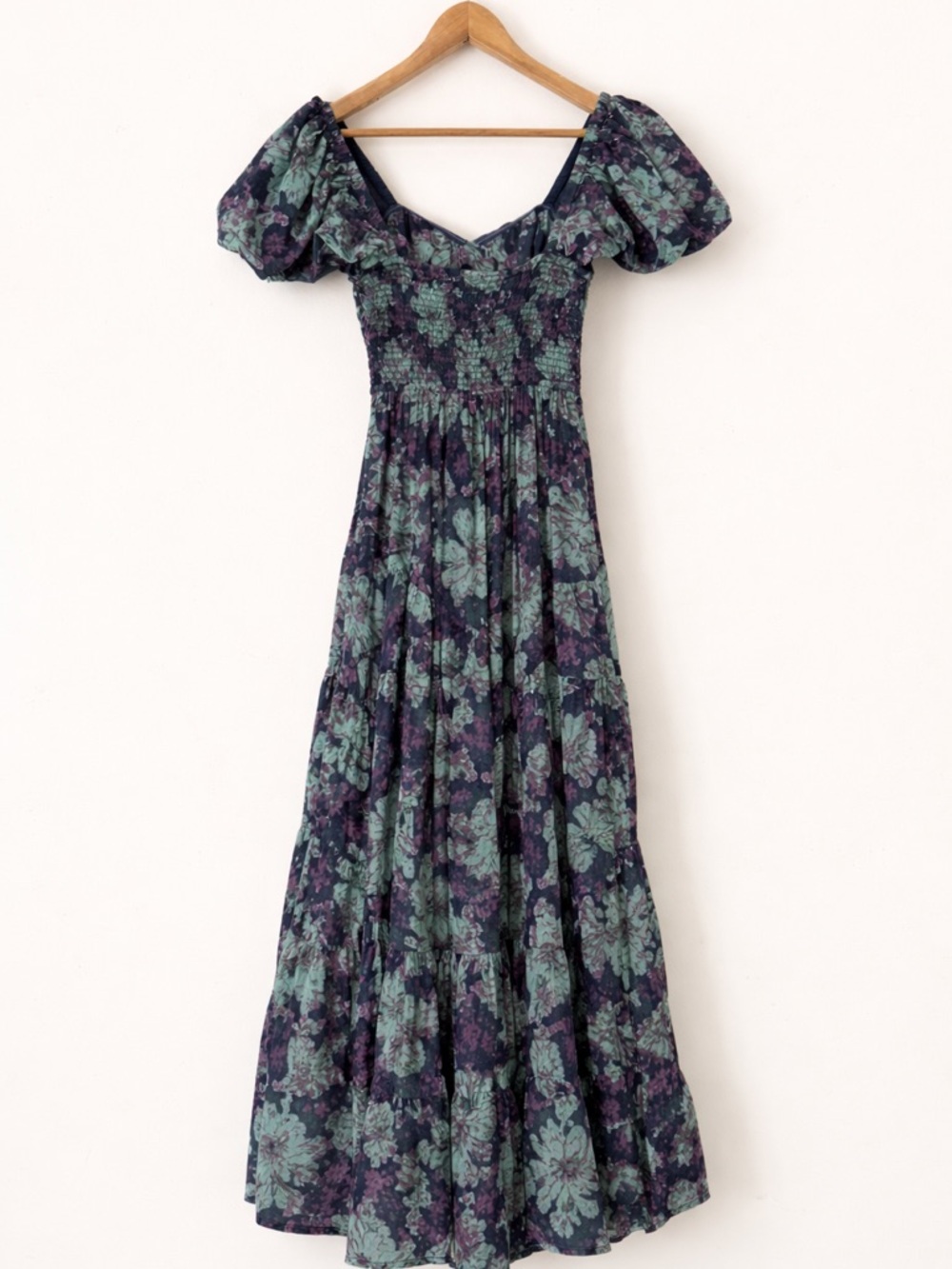 FREE PEOPLE Floral SUNDRENCHED Short Sleeve Maxi Dress Size M - Picture 6 of 12